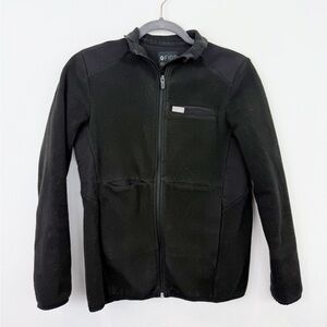 FIGS Womens Black On Shift Fleece Jacket Size XS